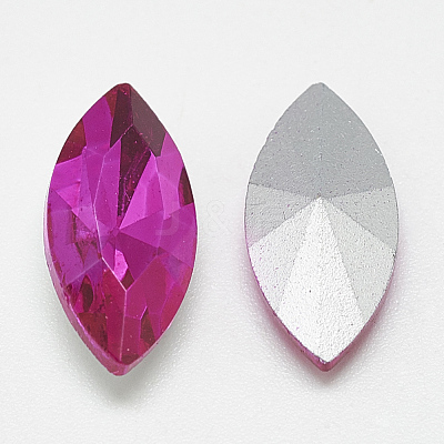 Pointed Back Glass Rhinestone Cabochons RGLA-T083-13x27mm-09-1