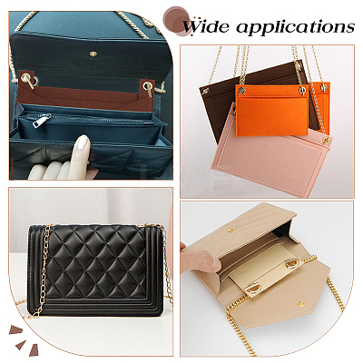 3Pcs 3 Style Felt Bags Organizer Insert PURS-WR0006-87A-1