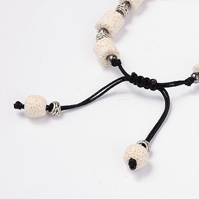 Lava Rock Beaded Bracelets BJEW-D325-02-1