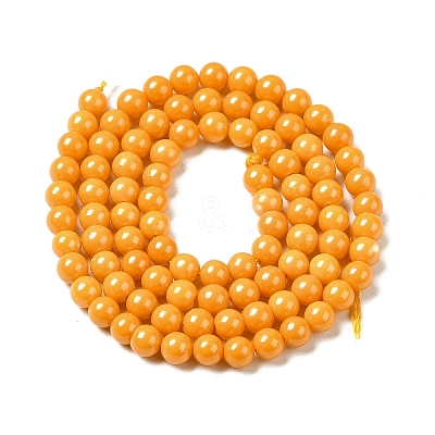 Cubic Zirconia Imitation Pearl Bead Strands ZIRC-P109-03B-08-1