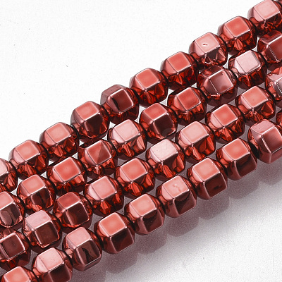 Electroplated Non-magnetic Synthetic Hematite Beads Strands G-S365-003B-1