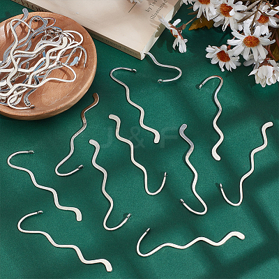 30Pcs Zinc Alloy Wavy Bookmarks FIND-ME0002-19-1