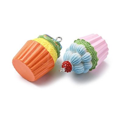 Opaque Resin Pendants X-RESI-K049-03-1