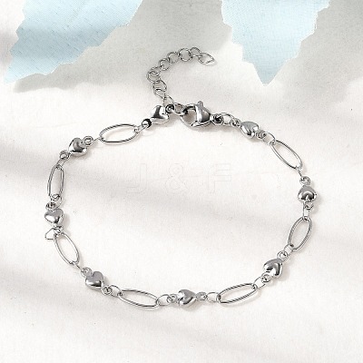 304 Stainless Steel Link Bracelets BJEW-A044-03C-P-1