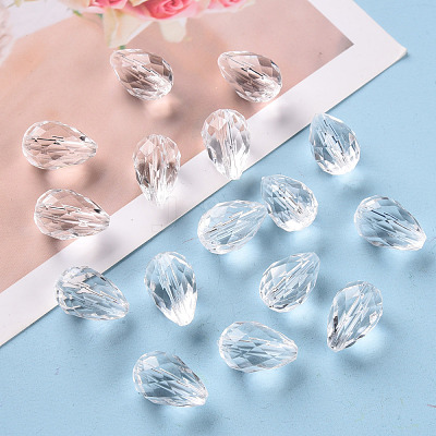 Transparent Acrylic Beads TACR-S128-01-1