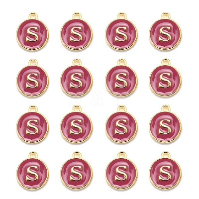 Golden Plated Alloy Enamel Charms LS-ENAM-S118-08S-1