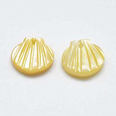 Yellow Shell Charms SSHEL-S260-097B-1