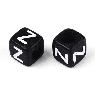 Initial Acrylic Horizontal Hole Beads OACR-ZX006-35Z-1