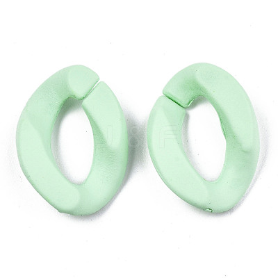 Opaque Spray Painted Acrylic Linking Rings X-OACR-S036-001A-I12-1