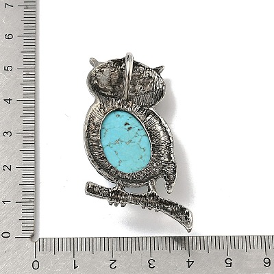 Dyed Synthetic Turquoise Big Pendants G-XCP0001-49-1