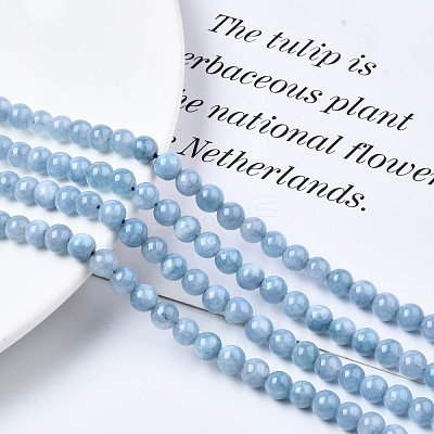 Dyed Natural Quartz Round Bead Strands G-R173-6mm-03-1