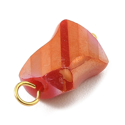 Electroplated Glass Pendants PALLOY-JF02206-1