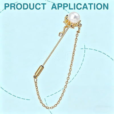Brass Lapel Stick Pin End Cap FIND-Z123-01G-1