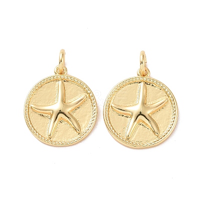 Rack Plating Brass Charms KK-C004-04G-1