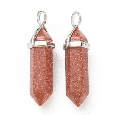 Synthetic Goldstone Pointed Pendants G-M378-01P-A33-1