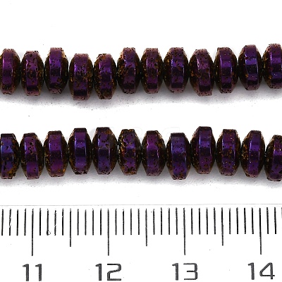 Electroplated Natural Lava Rock Beads Strands G-A256-E01-01I-1