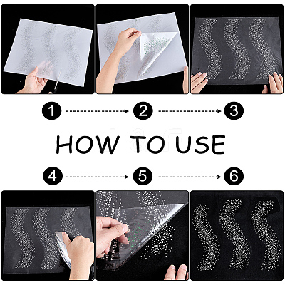 14Pcs Glass Rhinestone HTV Transfer Vinyl Sheets DIY-FG0010-29D-1