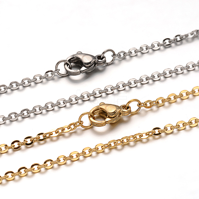304 Stainless Steel Cable Chain Necklace STAS-L164C-01-1