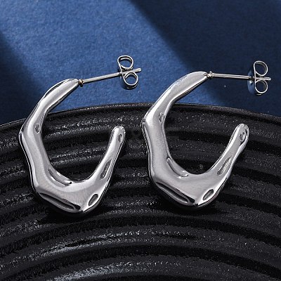 304 Stainless Steel Stud Earrings EJEW-B108-18P-1