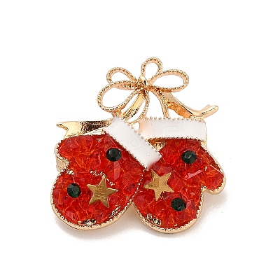 Christmas Alloy Rhinestone Lapel Pins for Backpack Clothes JEWB-C052-01C-KCG-1