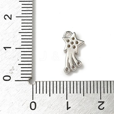 Brass Micro Pave Cubic Zirconia Charms KK-I276-43P-1