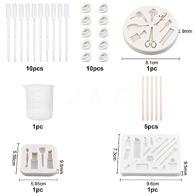 DIY Makeup Tools Silicone Molds Kits DIY-GF0002-34-1