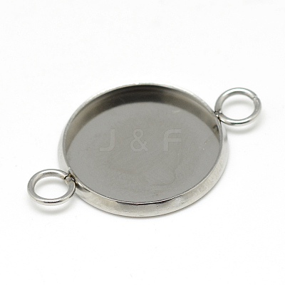 304 Stainless Steel Cabochon Connector Settings X-STAS-T008-135-1
