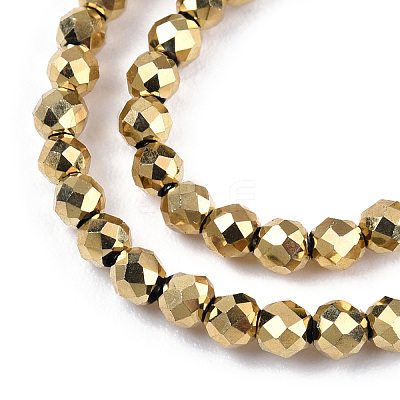 Electroplate Glass Beads Strands LS-EGLA-T027-01G-1