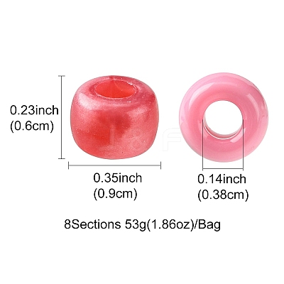 8 Styles Plastic Pearlized Beads KY-FS0001-21D-1