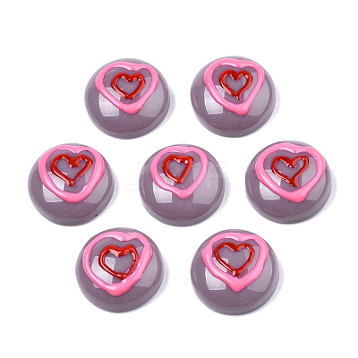 Opaque Resin Enamel Cabochons CRES-N031-025-1