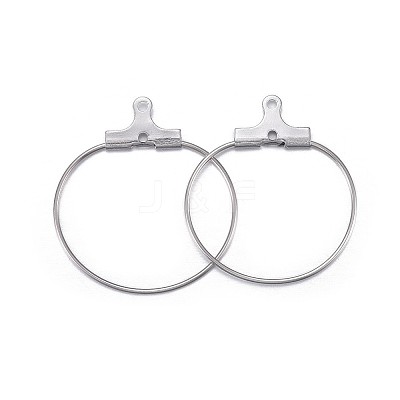 Tarnish Resistant 316 Surgical Stainless Steel Hoop Earring Findings LS-STAS-P238-09P-01-1
