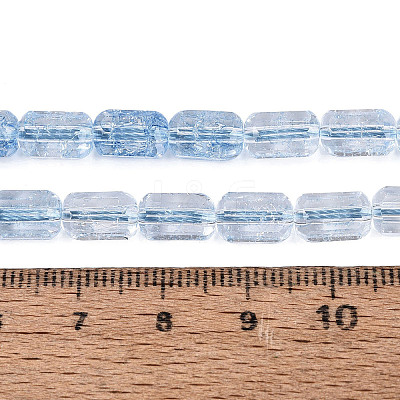 Crackle Transparent Glass Beads Strands GLAA-N068-05A-03-1