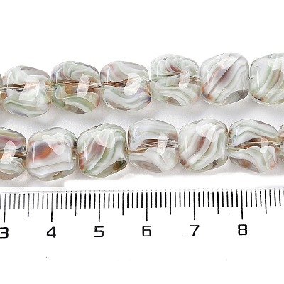 Handmade Milleflori Glass Beads Strands LAMP-M018-01A-03-1