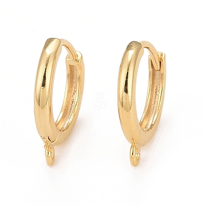 Rack Plating Eco-friendly Brass Hoop Earring Findings X-KK-D075-03G-RS-1