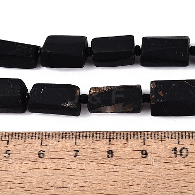 Natural Black Tourmaline Beads Strands G-N362-08A-01-1