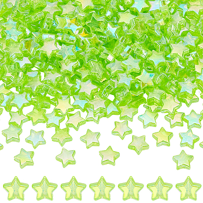 300Pcs Eco-Friendly Transparent Acrylic Beads OACR-SC0001-68B-1