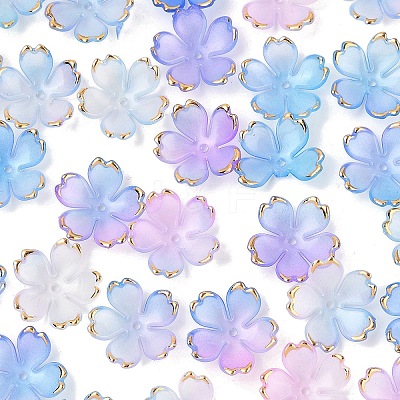 50Pcs Acrylic Bead Caps OACR-YW0002-67D-1