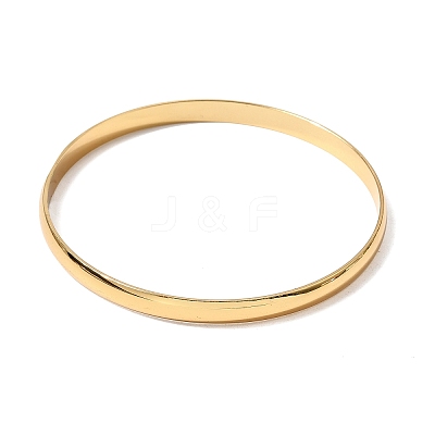 304 Stainless Steel Plain Bangles for Women Men BJEW-Z167-01G-02-1