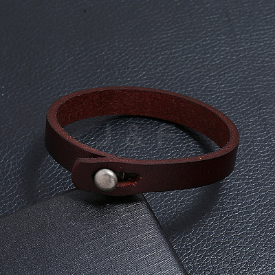 1Pc Punk Retro Ethnic Style Handmade Leather Bracelet Couple Literary Hand Strap Men BJEW-CL0001-02A-1
