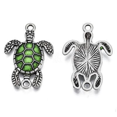 Antique Silver Tone Alloy Connector Charms X-PALLOY-T072-011AS-01-1