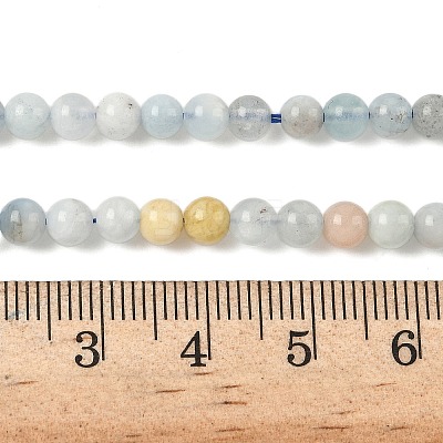 Natural Aquamarine Beads Strands G-D327-A01-5mm-1