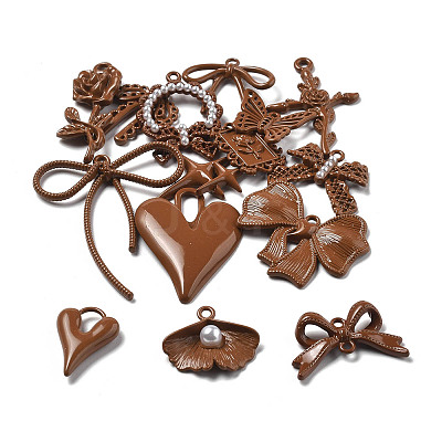 15Pcs 15 Styles Alloy Pendants FIND-FS0004-12-1
