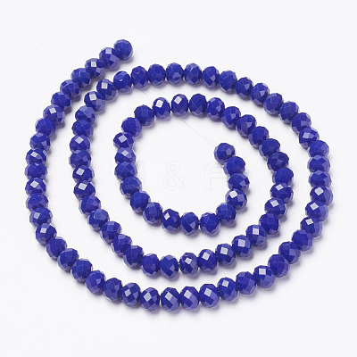 Opaque Solid Color Glass Beads Strands X1-EGLA-A034-P6mm-D07-1