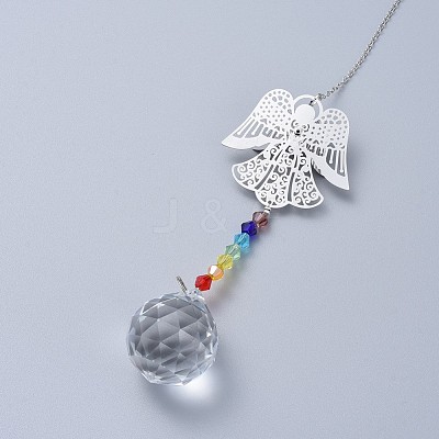 Crystals Chandelier Suncatchers Prisms Chakra Hanging Pendant AJEW-I040-08P-1