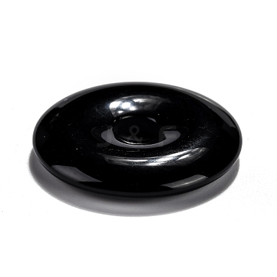 Natural Obsidian Pendants G-F524-B16-1