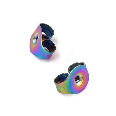 Rainbow Color 304 Stainless Steel Ear Nuts STAS-TAC0001-28-1