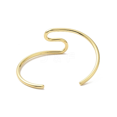 Rack Plating Brass Cuff Bangles BJEW-A137-09G-1