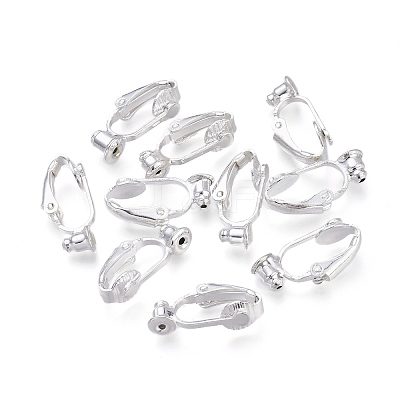 Brass Clip-on Earring Converters Findings KK-Q115-S-NF-1