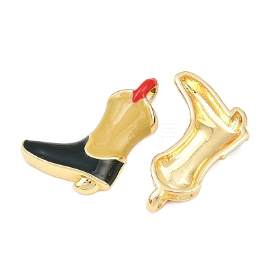 Brass Enamel Pendants KK-C248-05G-01-1