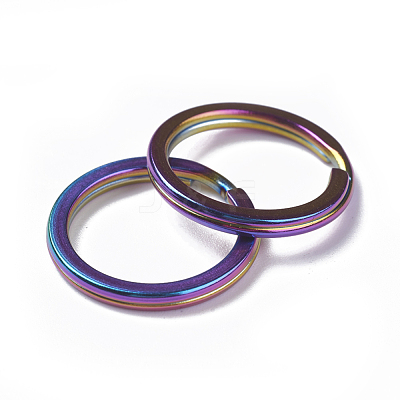 Ion Plating(IP) 304 Stainless Steel Split Key Rings STAS-L216-09C-1